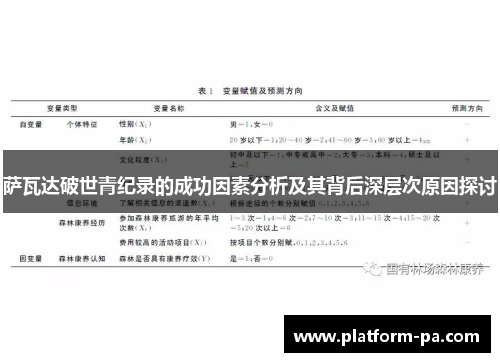 萨瓦达破世青纪录的成功因素分析及其背后深层次原因探讨