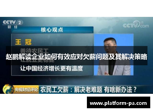 赵鹏解读企业如何有效应对欠薪问题及其解决策略